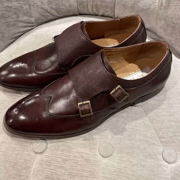 IKE BEHAR Hart Double Monk Strap Shoes Leather 9.5 - Picture 2 of 12
